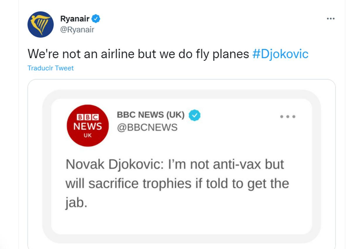 Tuit Ryanair