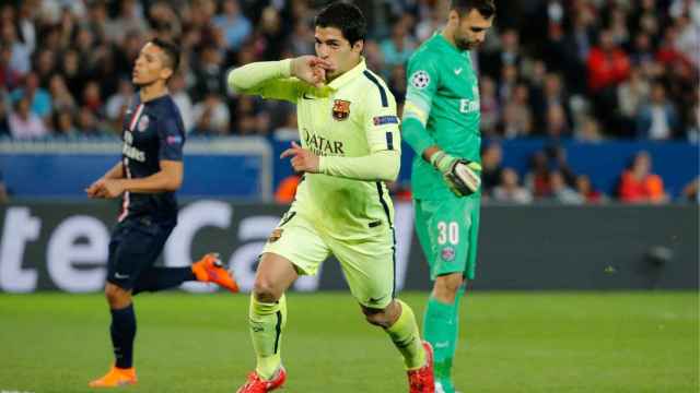 Luis Suárez celebra un gol contra el París Saint Germain / REDES