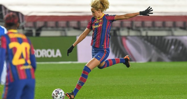 Kheira Hamraoui en un partido con el Barça Femenino / FCB