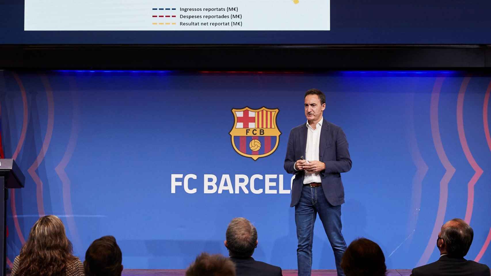 Ferran Reverter, CEO del Barça, en la presentación de la Due Diligence / EFE