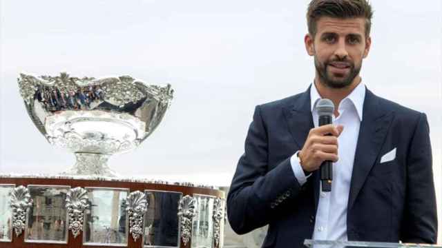 Gerard Piqué en la presentación de la Copa Davis / EFE