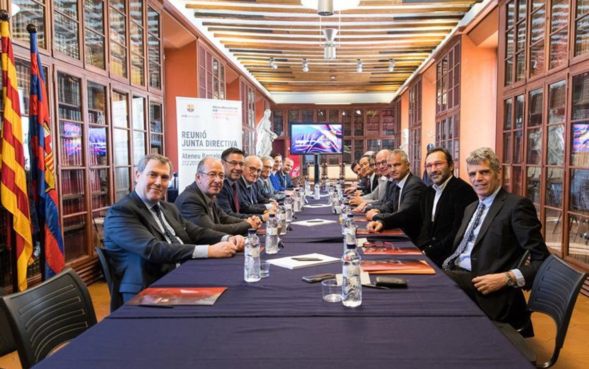 Una reunión de la junta directiva del Barça / EFE