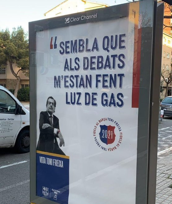 Cartel de 'Fidels al Barça' haciendo referencia a Joan Laporta / Redes