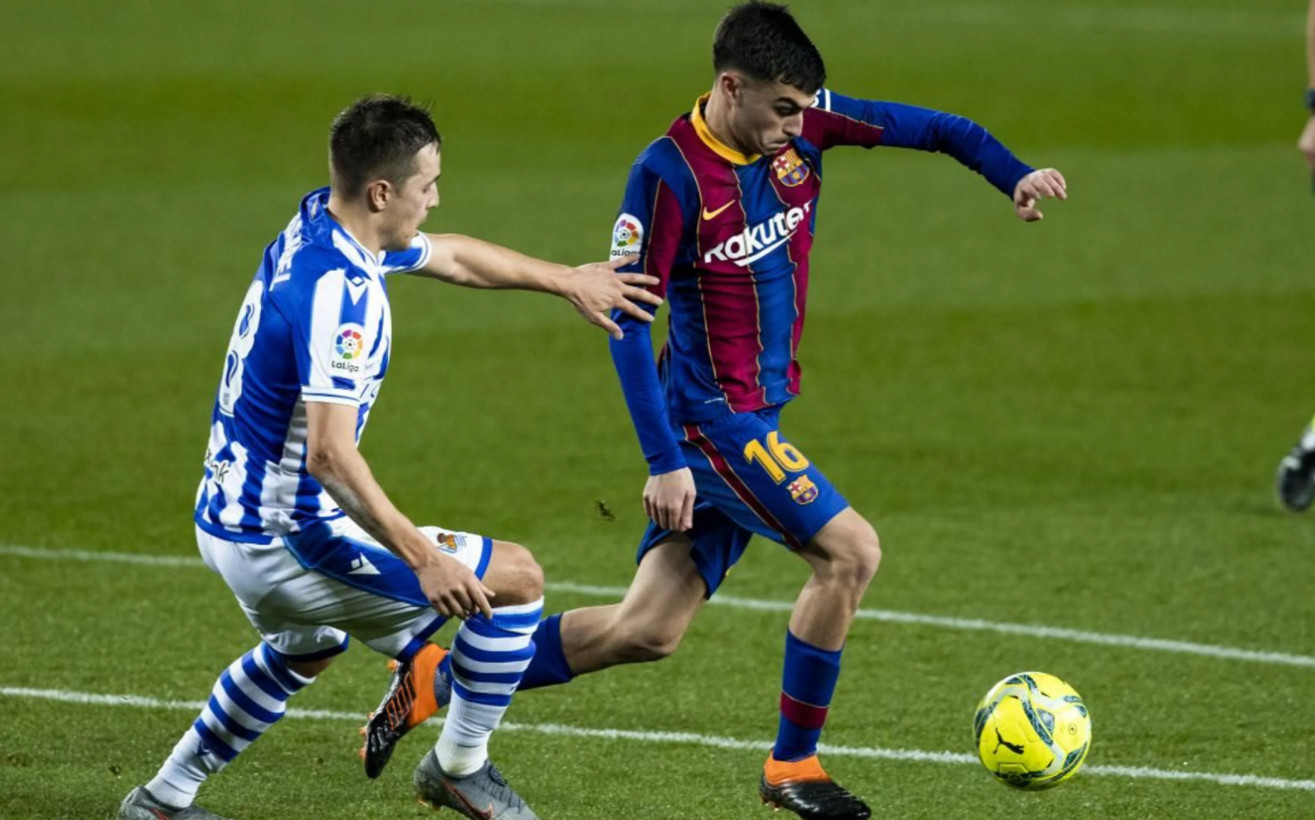 Pedri González contra la Real Sociedad / FC Barcelona