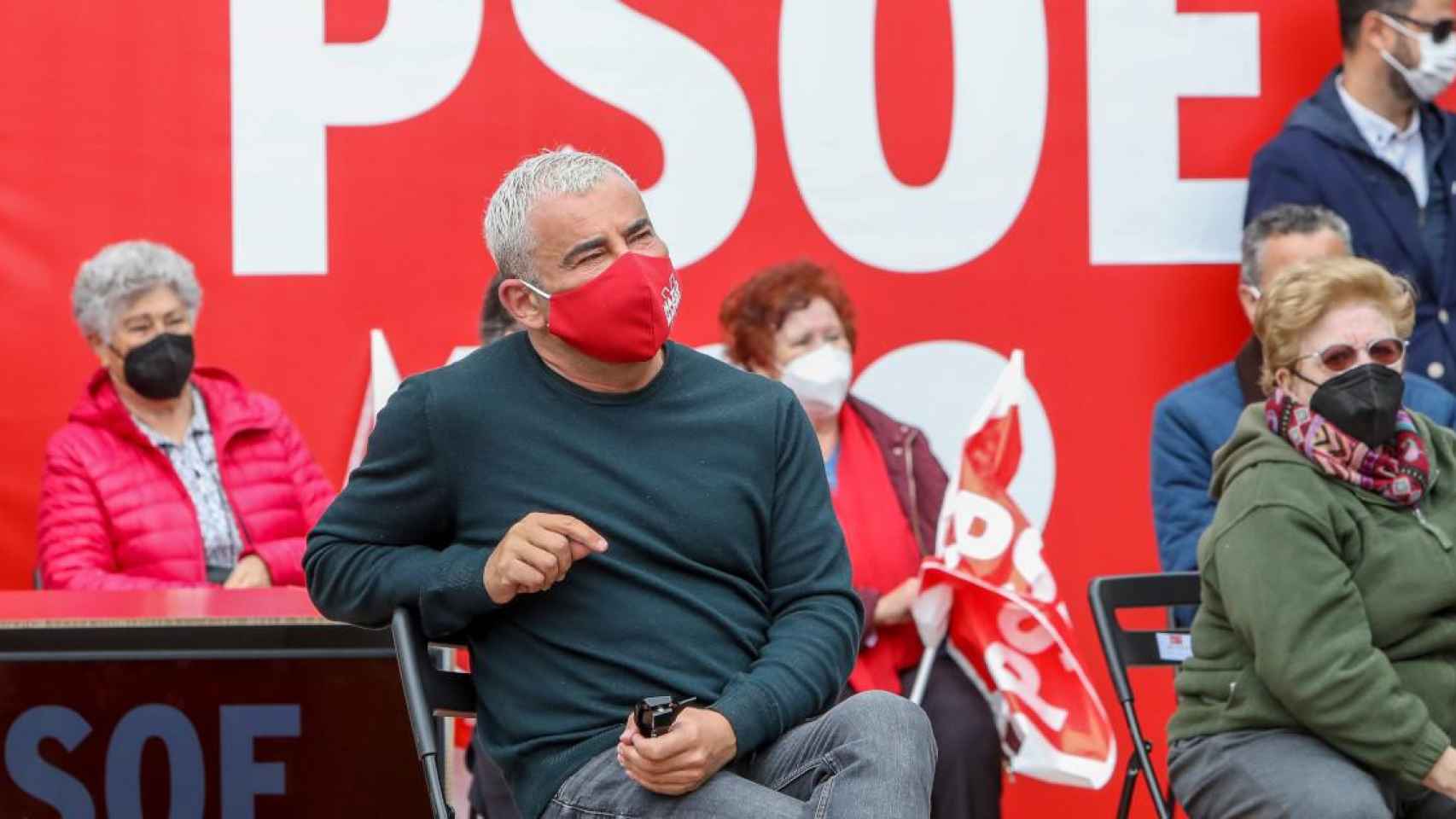 Jorge Javier Vázquez en un mitin del PSOE en la campaña electoral madrileña / EP