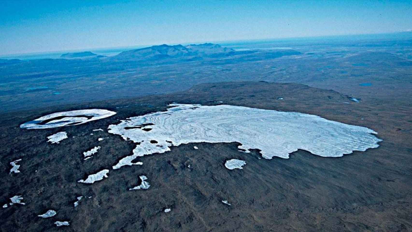 Imagen del glaciar islandés Okjökull, desaparecido por el cambio climático / EFE
