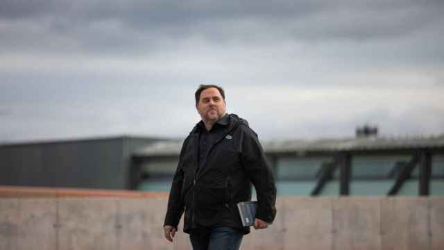 El líder de ERC, Oriol Junqueras, en una de sus salidas de la prisión barcelonesa de Lledoners / EUROPA PRESS