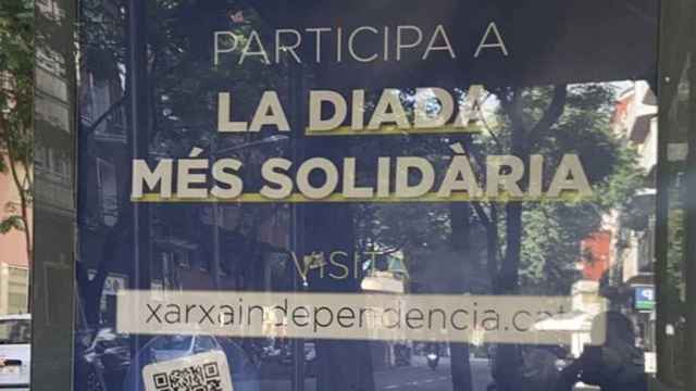 Propaganda de la ANC en las marquesinas del transporte público de Barcelona / @oramirezlara (TWITTER)