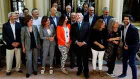 Imagen de uno de los grupos que asistieron a la reunión catalanista de Poblet / EFE