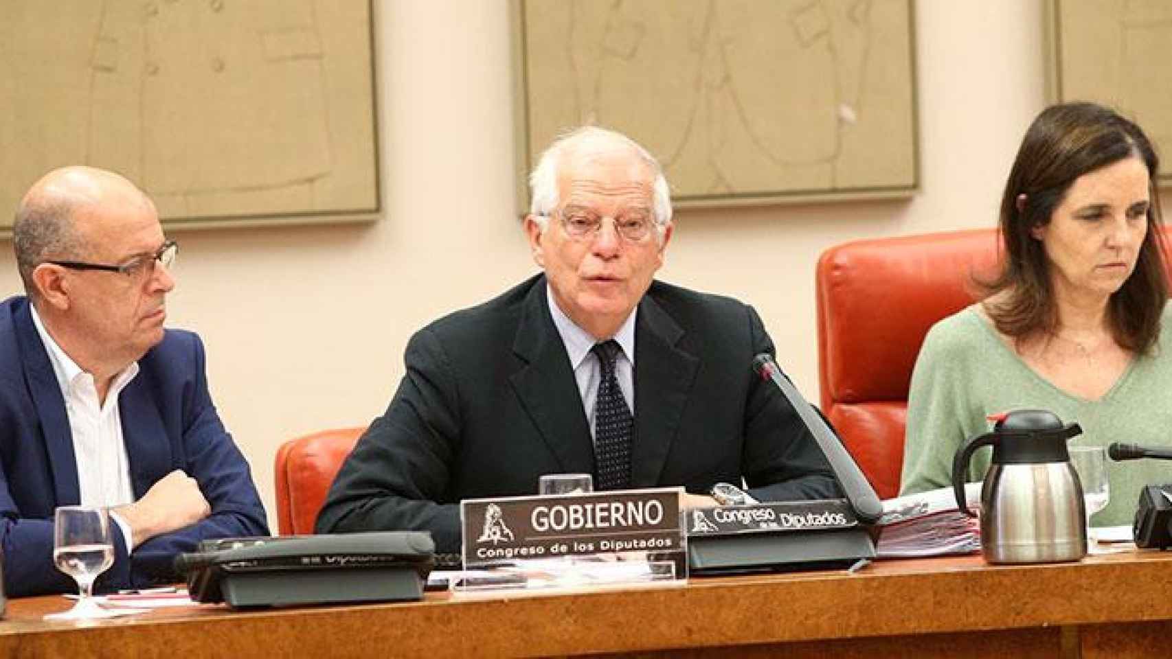 El minstro de Exteriores, Josep Borrell, en la Comisión de Exteriores del Congreso / EUROPA PRESS