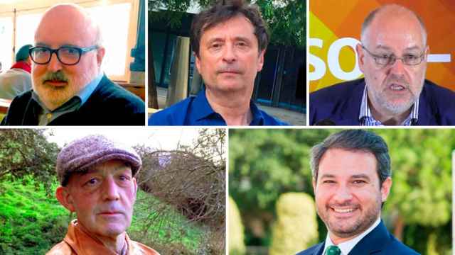 Valentí Puig, Ferran Toutain, Jordi Canal, Ponç Puigdevall y Ricardo Calleja, miembros del Club Tocqueville, que defiende una España de primera, frente al populismo