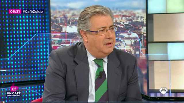 Juan Ignacio Zoido, ministro del Interior, esta mañana en Antena3 TV