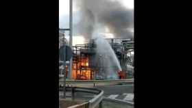 Incendio en una planta química de Tarragona / TWITTER