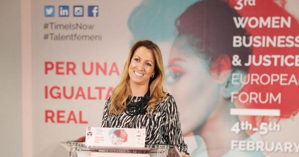 Maria Eugènia Gay, decana del Icab, abrió el congreso del Women Business & Justice / COMUNICACIOICAB