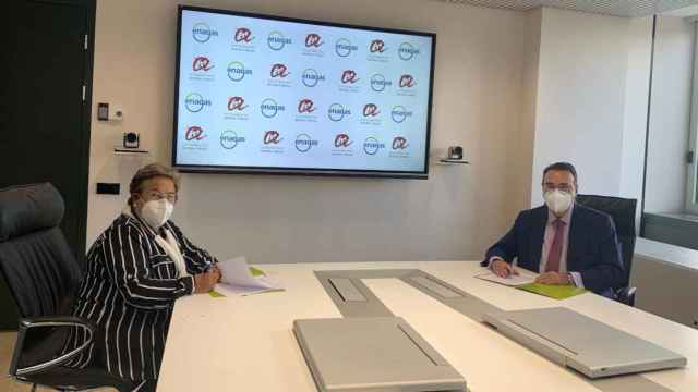 Momento de la firma del acuerdo entre Enagás y la URV para impulsar el Valle de Hidrógeno / ENAGÁS