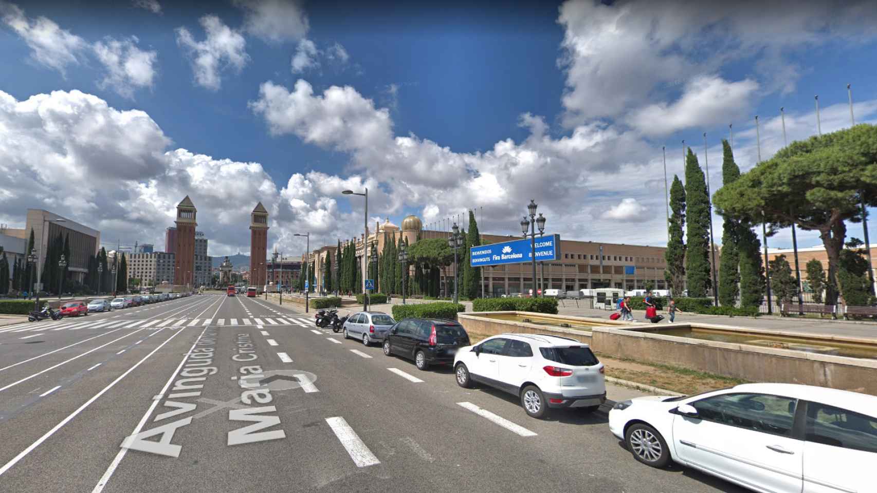 El recinto de la Fira de Barcelona de la avenida Maria Cristina / GOOGLE MAPS