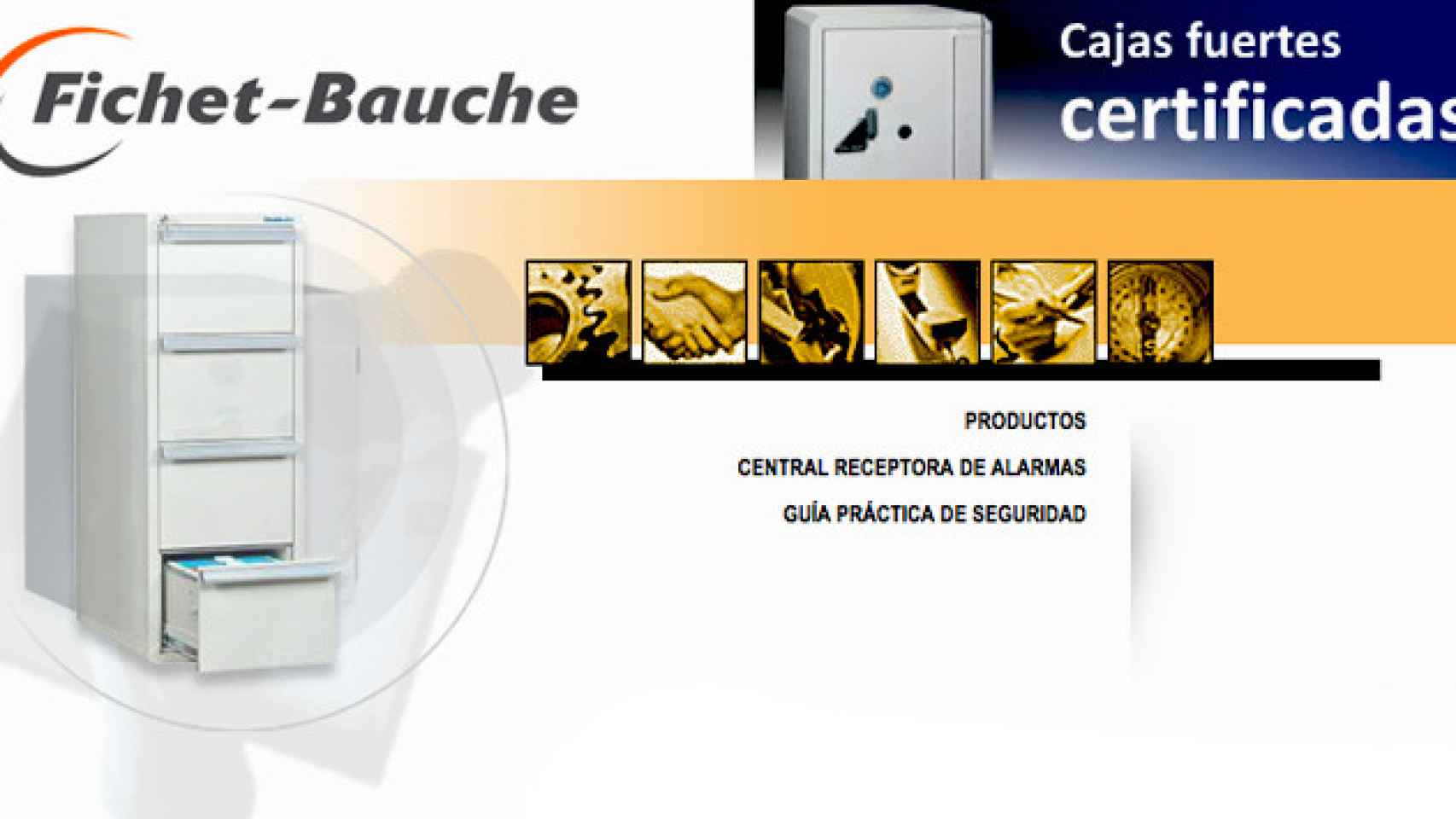 Web de Gunnebo-Fichet, empresa de sistemas de seguridad, puertas acorazadas y cajas de caudales / CG