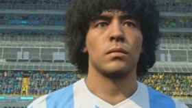 La imagen de Maradona en el videojuego propiedad de Konami