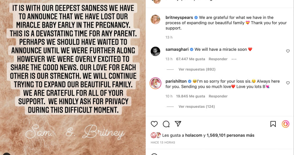 Publicación de Britney Spears en Instagram / @britneyspears