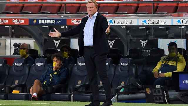 Ronald Koeman, en un partido del Barça | EFE