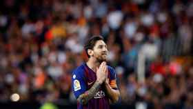 Leo Messi en la última final de Copa frente al Valencia / EFE