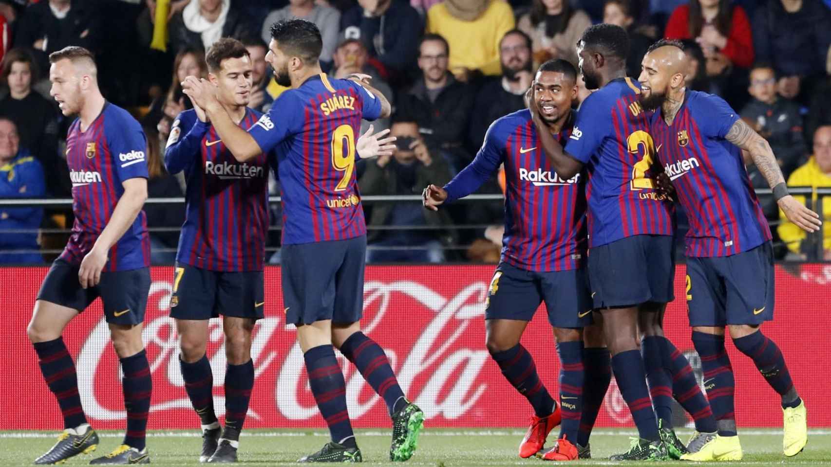 Los jugadores del Barça celebrando el gol de Coutinho / FC Barcelona