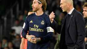 Zidane y el capitán del Real Madrid Sergio Ramos /EFE