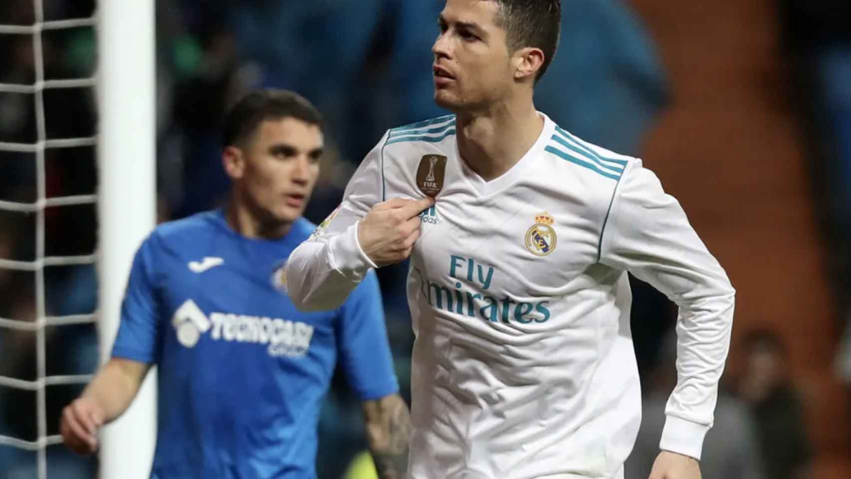 Una foto de Cristiano Ronaldo celebrando un gol con el Real Madrid / EFE