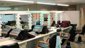 Imagen de una sala de maquillaje de los estudios de TVE en Sant Cugat