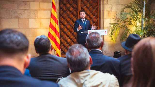 Pere Aragonès, presidente de la Generalitat, en un compromiso oficial / EP