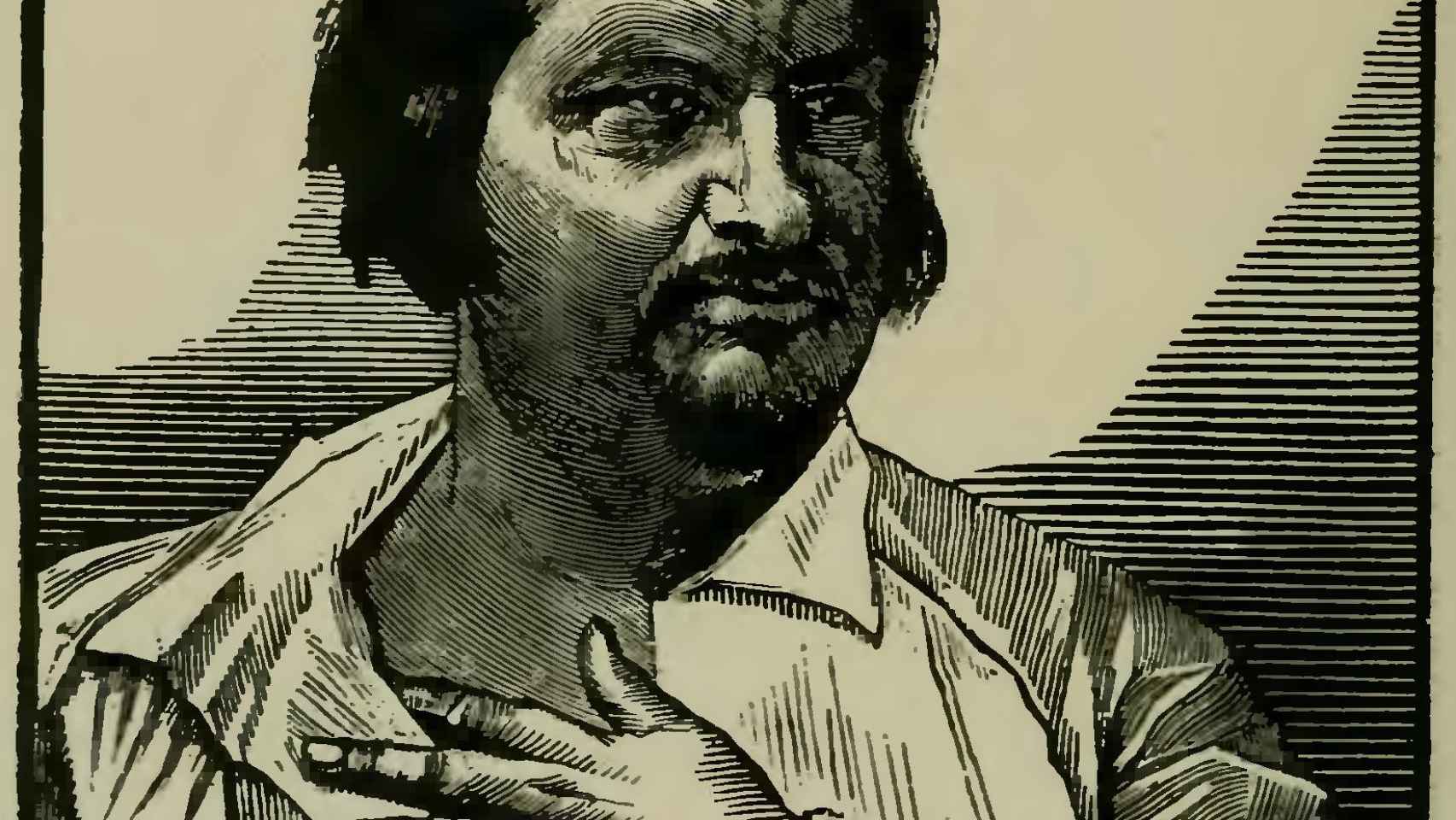 Dibujo del escritor Honoré de Balzac (1922)