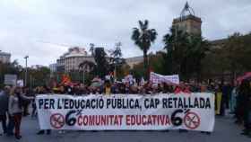Manifestación contra los recortes en educación en Cataluña / CG