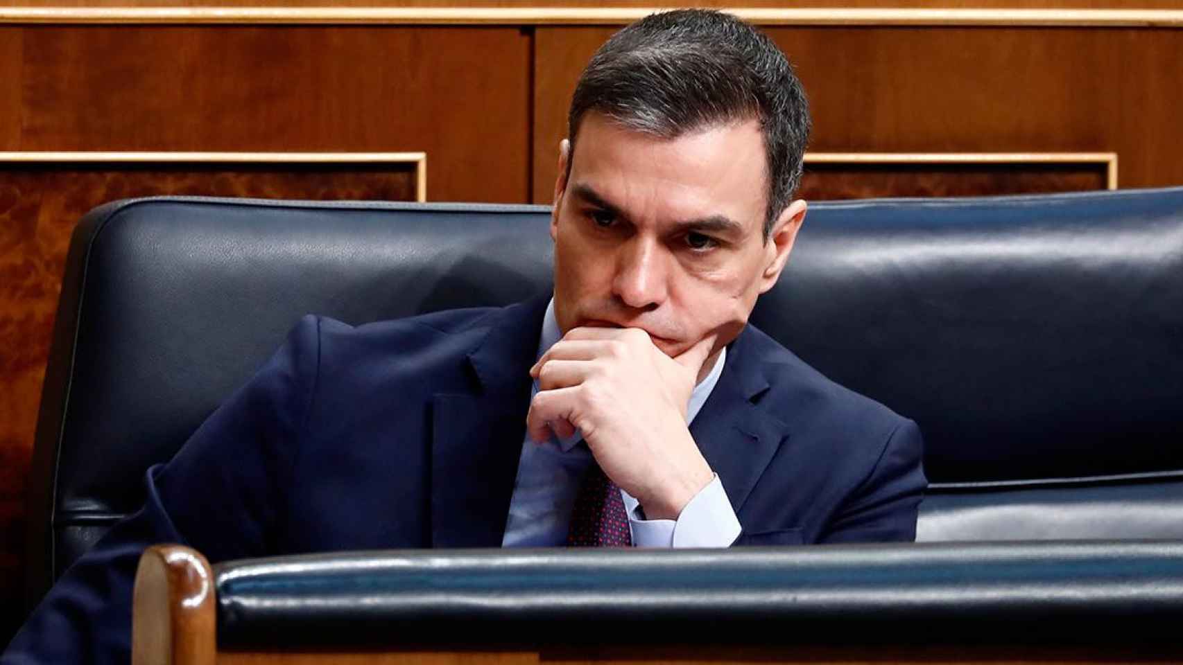Pedro Sánchez, en el Congreso de los Diputados, donde llevará su propuesta de prolongar el estado de alarma y el confinamiento / EP