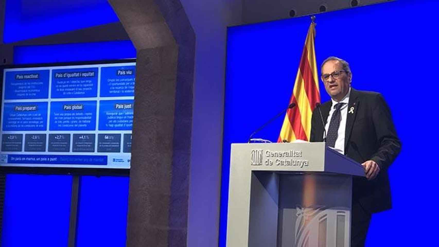 El presidente de la Generalitat Quim Torra hace balance de su primer año de gobierno / CG
