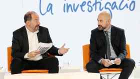 El director de Catalunya Ràdio, Saül Gordillo, y el director de TV3, Vicent Sanchis, en la presentación de la temporada  / CCMA