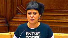 Anna Gabriel (CUP) en su intervención en el Parlament / CG