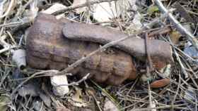 La granada de la Guerra Civil encontrada en el Montsant / AGENTES RURALES