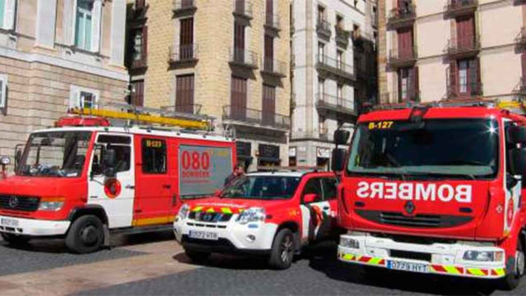 Vehículos utilizados por los Bomberos de Barcelona, imagen de archivo