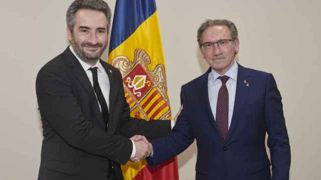 El ministro andorrano de Finanzas, Eric Jover (izq.); y el conseller de Economía y Hacienda, Jaume Giró / GENERALITAT DE CATALUÑA