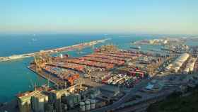 Fotografía aérea del Puerto de Barcelona tomada desde Montjuïc / AJ BCN