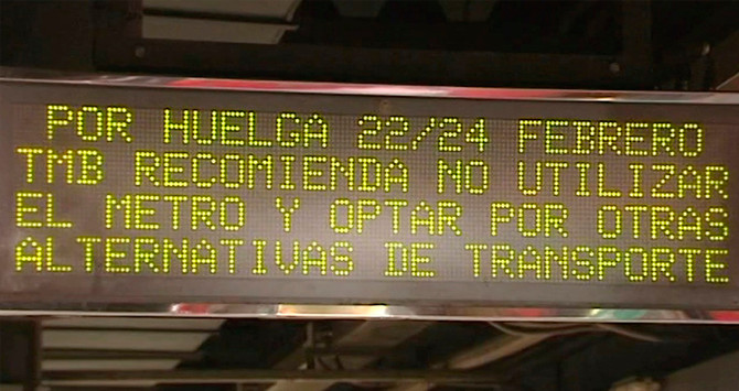 Huelga en el Metro de Barcelona