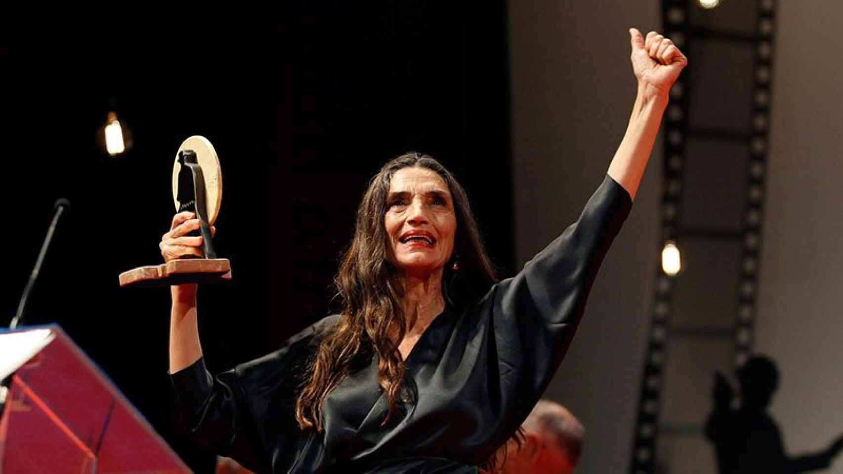 Imagen de archivo de la actriz Ángela Molina en diciembre de 2015, cuando recibió el premio Almeria tierra de cine.