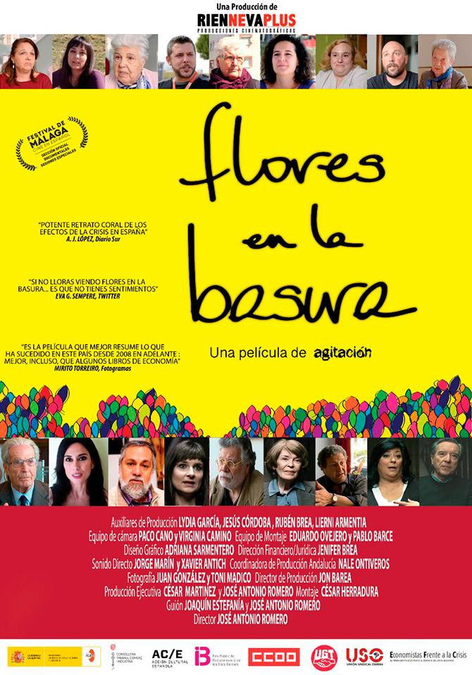Cartel de 'Flores en la basura', dirigido por José Antonio Romero y guión de Joaquín Estefanía