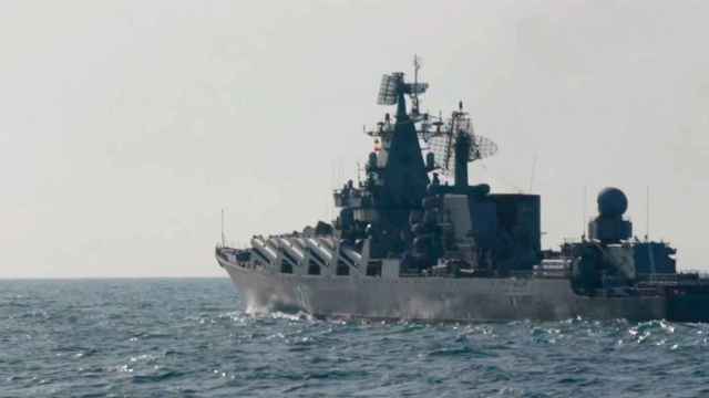 El crucero Moskva, buque insignia de la Armada rusa en el mar negro / GOBIERNO RUSO