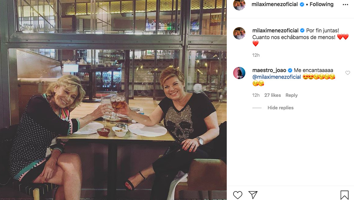 Mila Ximénez y Terelu Campos se van juntas de cena por Madrid / INSTAGRAM