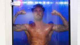 Sergio Ramos en la sauna : INSTAGRAM