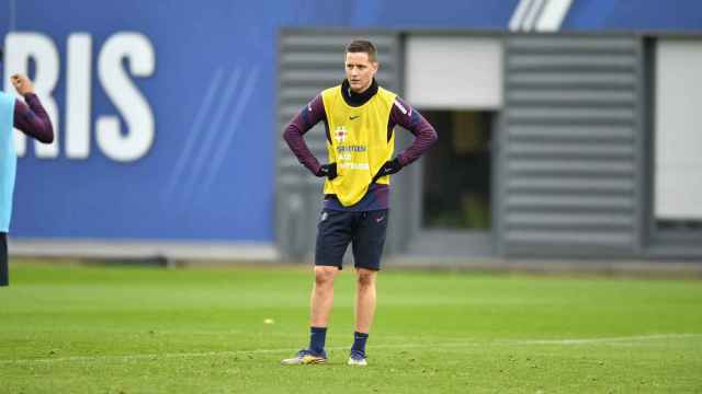 Ander Herrera en un entrenamiento del PSG / PSG