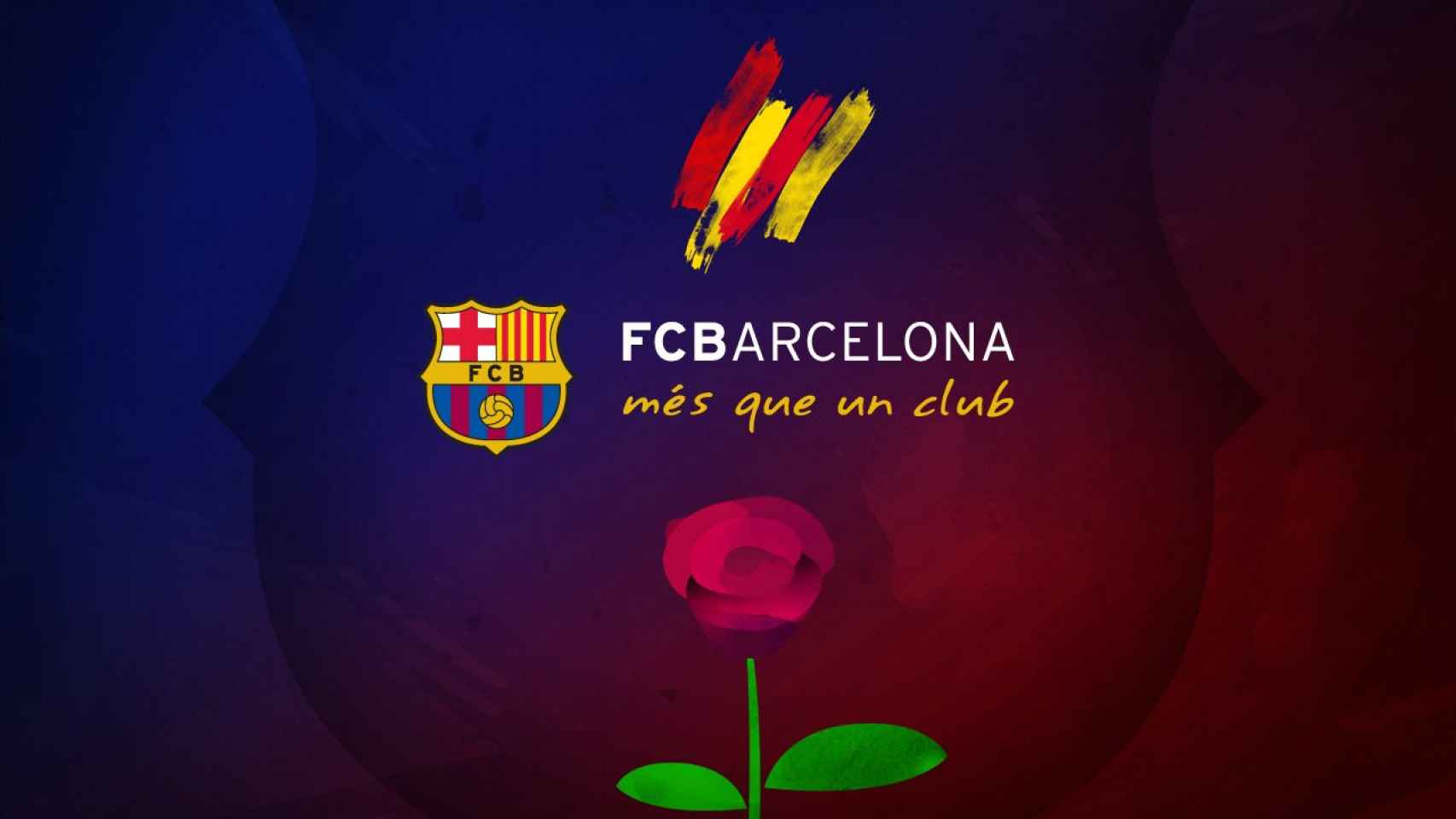 El escudo del FC Barcelona con la rosa de Sant Jordi / EFE