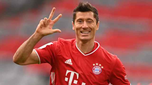 Lewandowski con la camiseta del Bayern