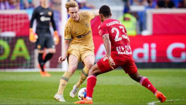 Frenkie de Jong, durante el partido del Barça contra los New York Red Bulls